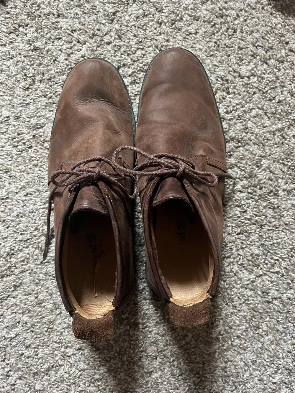 Timberlands Waterproof Men's Brown Leather Lace-Up Boots